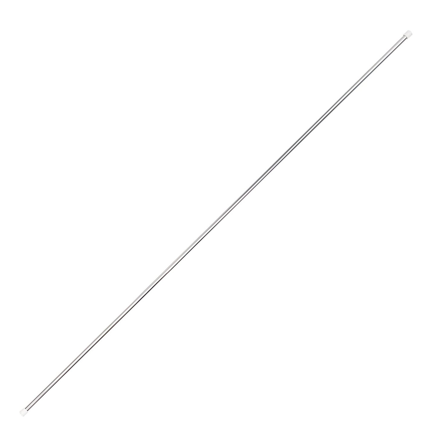 Sleek silver ultra-lightweight flag pole made from anodized aluminum, approximately 1″ in diameter, with a smooth finish and capped end—designed for single-piece indoor or color guard flag use.