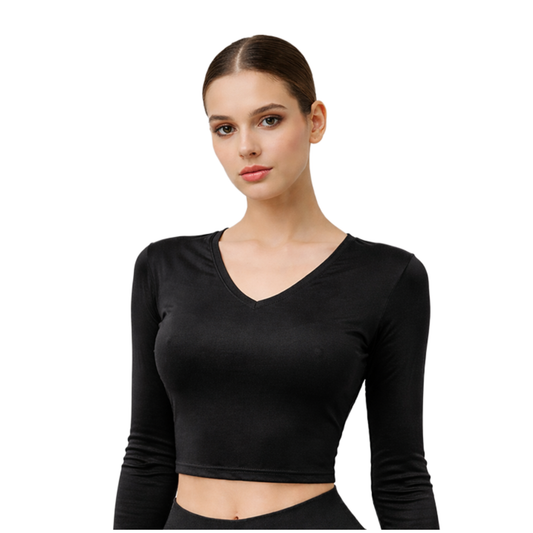 Bargain Boutique - V Neck Crop Top