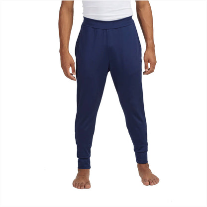 S-Line Jogger Charcoal gray jogger-style sweatpants laid flat, featuring elastic waistband with internal drawcord, tapered legs ending in fitted ribbed cuffs, and side seam pockets—designed for warm-up and casual athletic use.