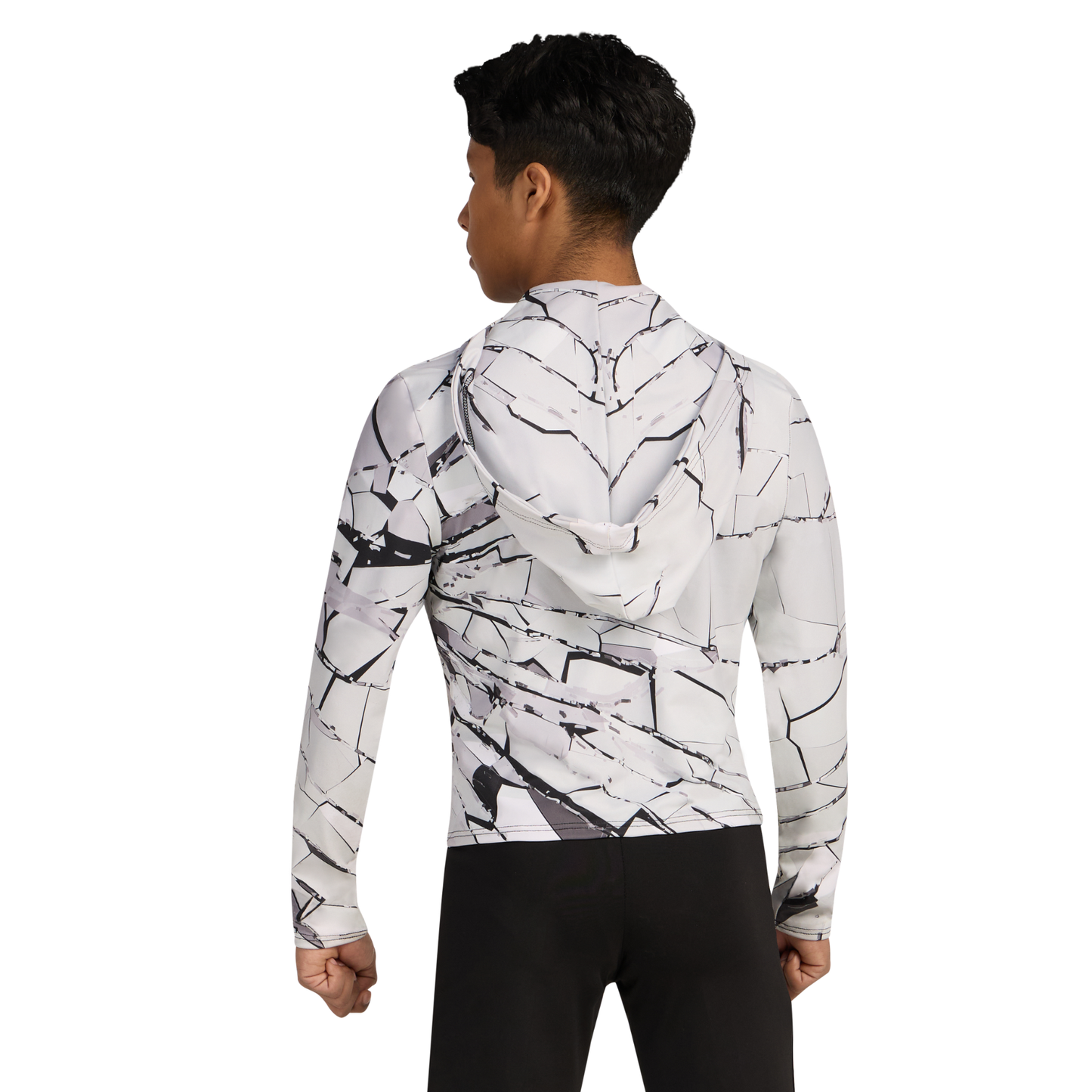 Print-n-Go! Long Sleeve Hooded Performance Top