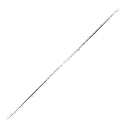 Sleek silver ultra-lightweight flag pole made from anodized aluminum, approximately 1″ in diameter, with a smooth finish and capped end—designed for single-piece indoor or color guard flag use.