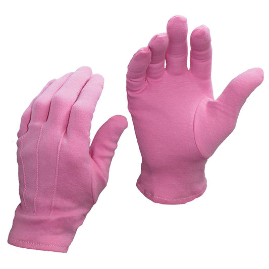 PINK Short Wrist Cotton Gloves